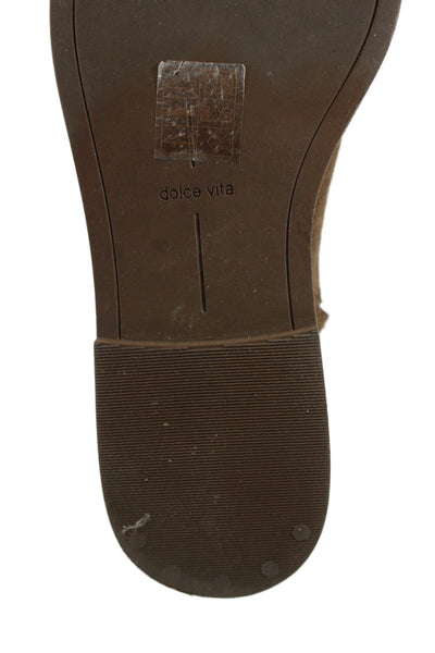 Dolce Vita Womens Suede Mid Calf Boots Brown Size 9