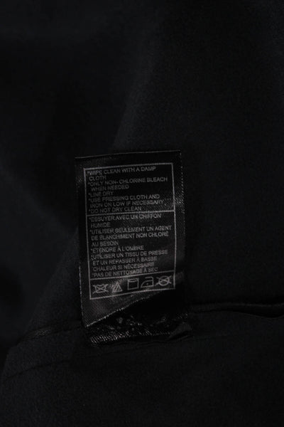 Steve Madden Womens Faux Leather Shirt Dress Black Button Short Size 4