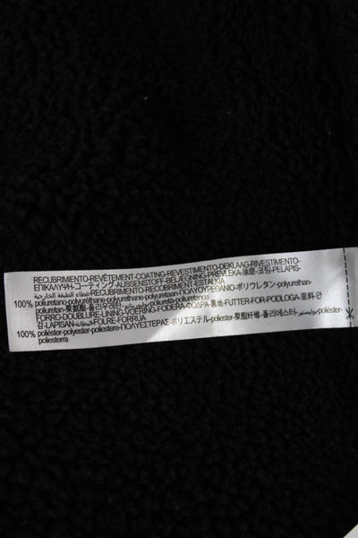 Zara Womens Biker Jacket Black Polyester Buckle Long Sleeve Size XS