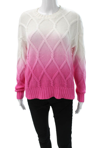 27 Miles Women Pullover White Cotton Geometric Size S