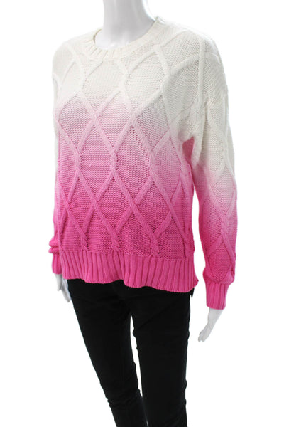 27 Miles Women Pullover White Cotton Geometric Size S