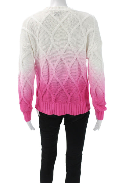 27 Miles Women Pullover White Cotton Geometric Size S