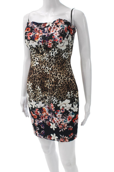 Black Halo Women Bodycon Multicolor Sweetheart Knee Length Dress Size 2
