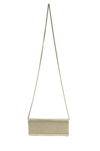 Jimmy Choo Womens Sparkly Convertible Clutch Bag Gold