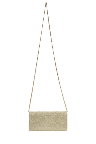 Jimmy Choo Womens Sparkly Convertible Clutch Bag Gold