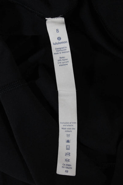 Lululemon Womens Black Nylon Ankle Leggings Size 8