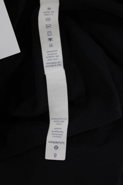 Lululemon Womens Black Nylon Ankle Leggings Size 8