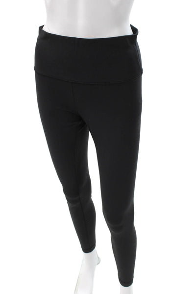 Lululemon Women Ankle Leggings Black Nylon Pull On Size 8
