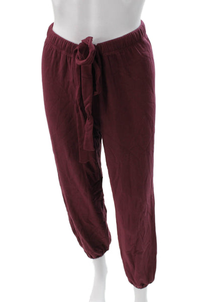 Eberjey Women Lounge Pants Red TENCEL Modal Drawstring Petites Size S