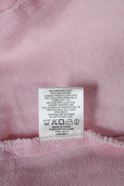 Generation Love Womens Basic Denim Jacket Pink Long Sleeve Size S