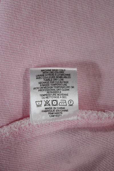Generation Love Womens Basic Jacket Denim Pink 3/4 Sleeve Button Size XS