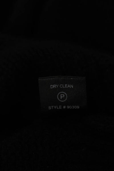 Skull Cashmere Women Pullover Sweater Black Crew Neck 100% Cashmere Size S