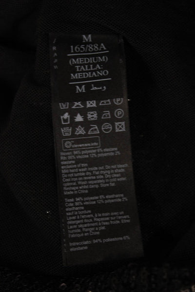 Allsaints Women Black Pullover Sweater Long Sleeve Crew Neck Polyester Size M