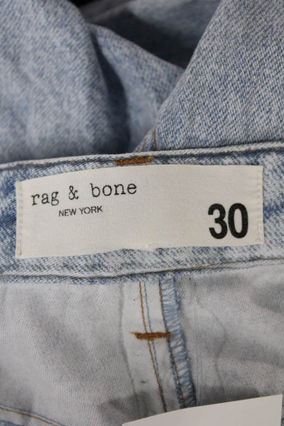 Rag & Bone Women Mom Jeans Blue Cotton Size 30