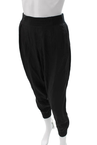 ATM Womens Silk Jogger Pants Black Pull On Size PP