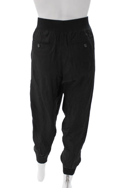 ATM Womens Silk Jogger Pants Black Pull On Size PP