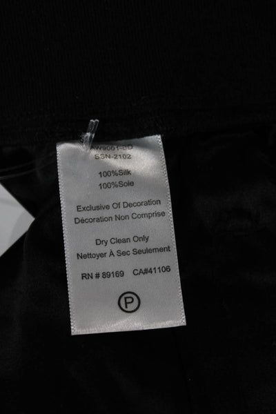 ATM Womens Silk Jogger Pants Black Pull On Size PP