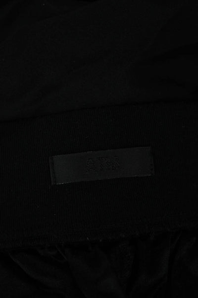 ATM Womens Silk Jogger Pants Black Pull On Size PP