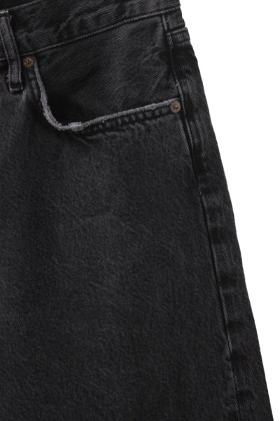 Agolde Womens Straight High Waist Black Cotton Jeans Button Size 29