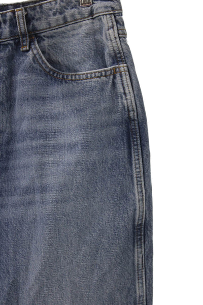 Re/Done Womens Straight Jeans Mid Rise Blue 100% Cotton Size 30