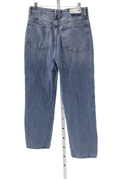 Re/Done Womens Straight Jeans Mid Rise Blue 100% Cotton Size 30