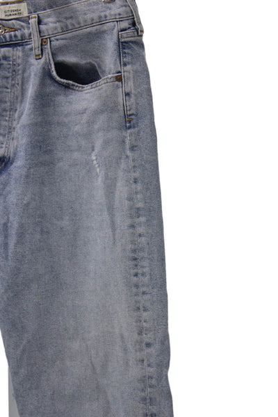 Citizens of Humanity Women Straight High Waist Blue Cotton Jeans Size 29