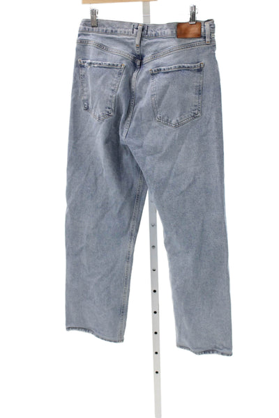 Citizens of Humanity Women Straight High Waist Blue Cotton Jeans Size 29