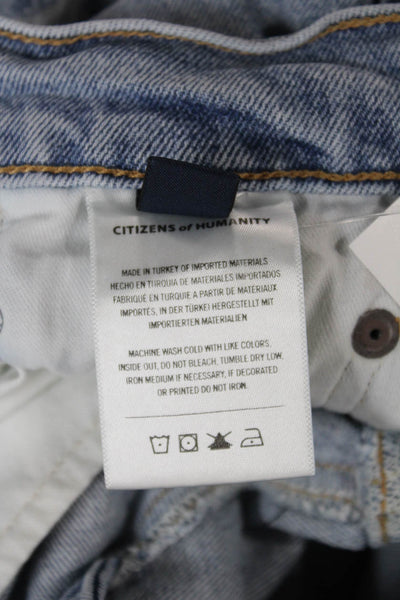 Citizens of Humanity Women Straight High Waist Blue Cotton Jeans Size 29