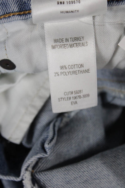 Citizens of Humanity Women Straight High Waist Blue Cotton Jeans Size 29