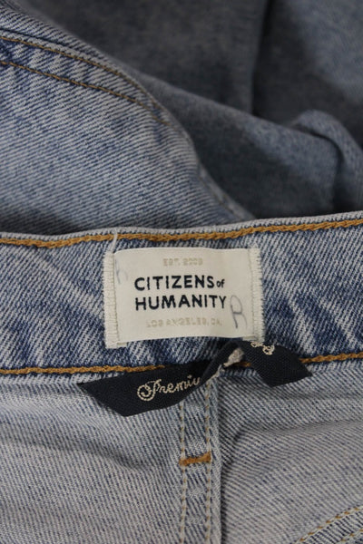 Citizens of Humanity Women Straight High Waist Blue Cotton Jeans Size 29