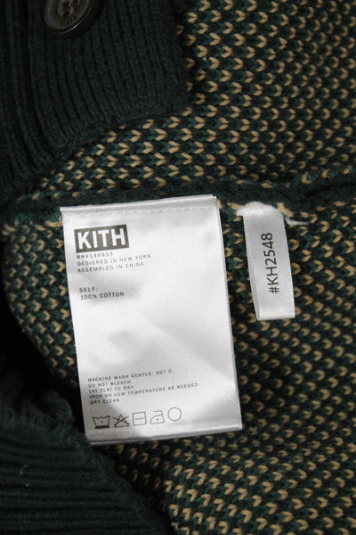 Kith Unisex Cardigan Multicolor Mountain Forest Print V-Neck Size XS