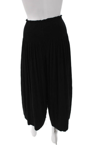 NATURAL LIFE Women Harem Pants Black Pull On Polyester Blend Size S