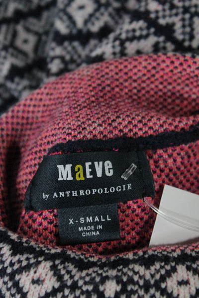 Maeve Anthropologie Women Sweater Fair Isle Turtleneck Multicolor Size XS