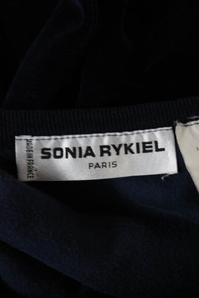 Sonia Rykiel Women Blue Cotton Sweatsuit Long Sleeve Button Size L