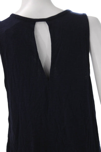 J Crew Women Tunic Tank Sleeveless Crew Neck Blue Size M