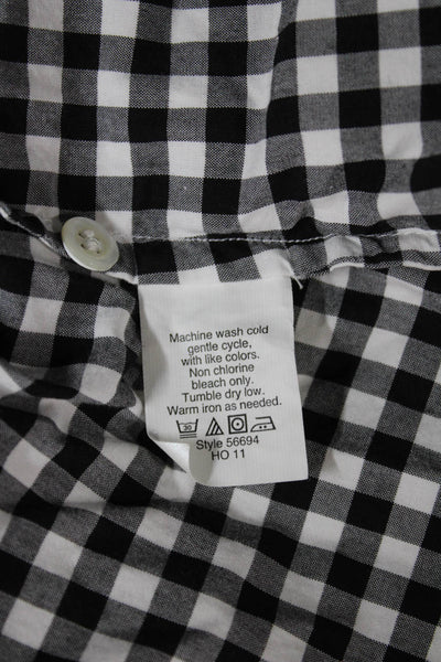 J Crew Womens Basic Collared Checked Cotton Long Sleeve Button-Up Size 6