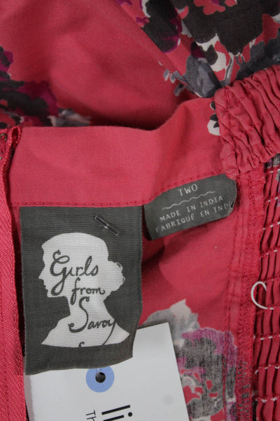 Girls From Savoy Anthropologie Women Fit & Flare Pink Dress Size 2