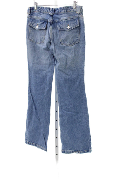 We The Free Womens Blue Bootcut Cotton Jeans Size 27