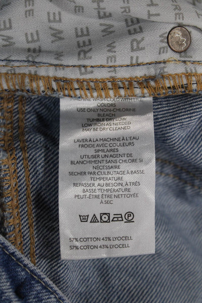 We The Free Womens Blue Bootcut Cotton Jeans Size 27