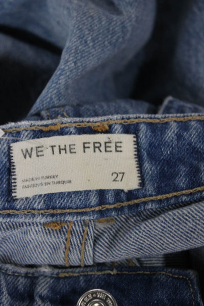 We The Free Womens Blue Bootcut Cotton Jeans Size 27