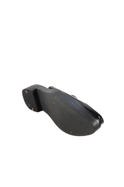 Jeffrey Campbell Women's Pointed Toe Patent Leather Mules Sandals Black Size 7.5