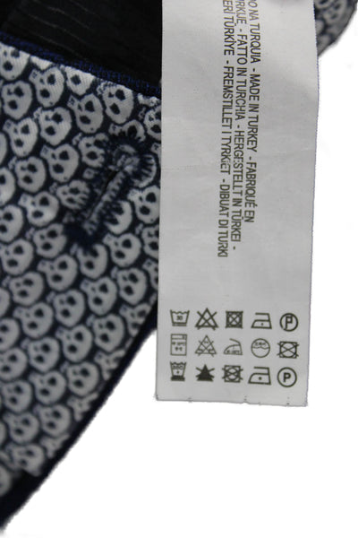 Zara Man Mens Dress Pants Blue Polyester Button Skull Size 30