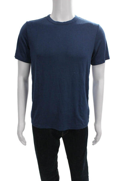 Theory Mens Basic Modal Crew Neck Blue T-Shirt Size S