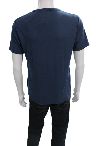 Theory Mens Basic Modal Crew Neck Blue T-Shirt Size S