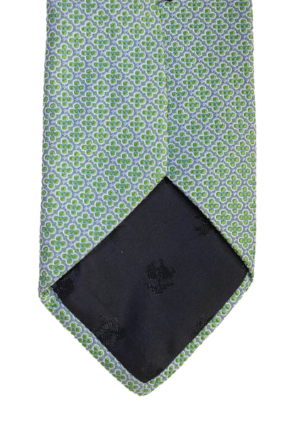 Brooks Brothers Mens Silk Geometric Print Classic Neck Tie Green Size OS