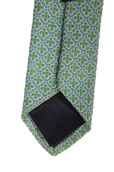 Brooks Brothers Mens Silk Geometric Print Classic Neck Tie Green Size OS