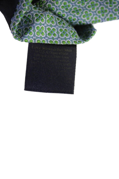 Brooks Brothers Mens Silk Geometric Print Classic Neck Tie Green Size OS