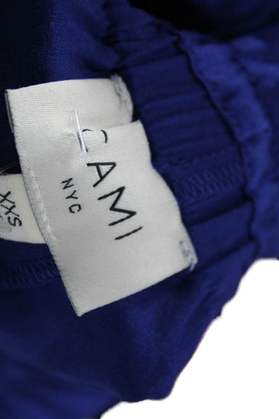 Cami NYC Womens Cargo Silk Pants Blue Drawstring Solid Spring Size S