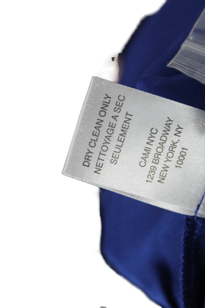 Cami NYC Womens Cargo Silk Pants Blue Drawstring Solid Spring Size S