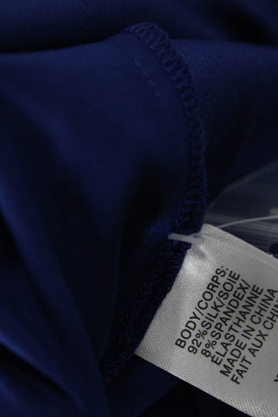 Cami NYC Womens Cargo Silk Pants Blue Drawstring Solid Spring Size S